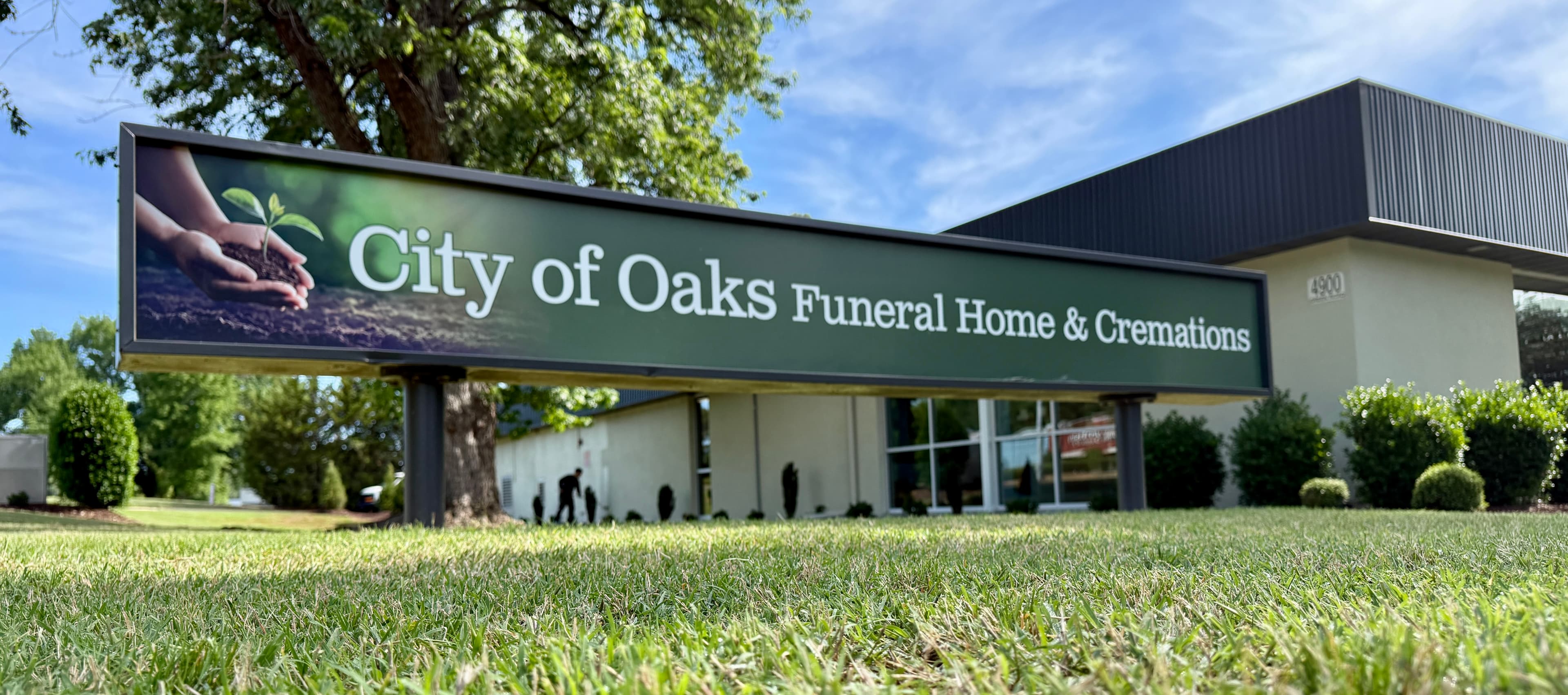 City of Oaks Cremation building sign